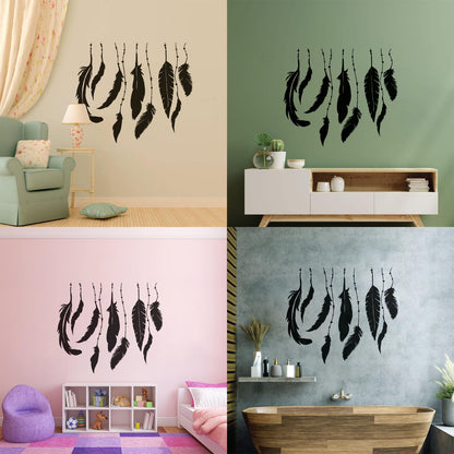 Fine Carving Stickers Bedroom Bird'S Feathers Ethnic Personalized Customization
