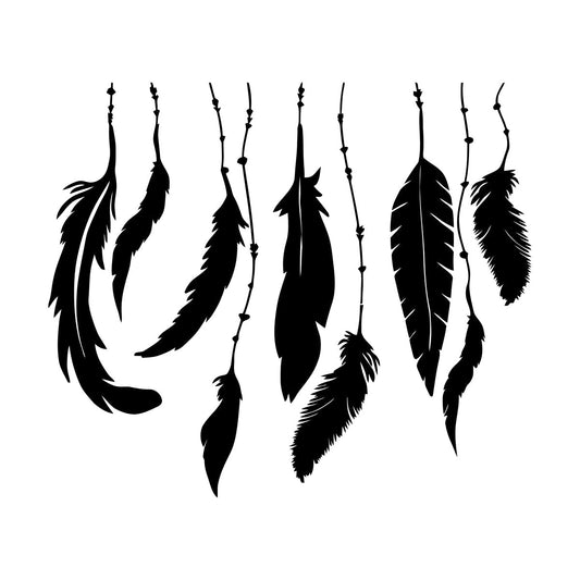 Fine Carving Stickers Bedroom Bird'S Feathers Ethnic Personalized Customization