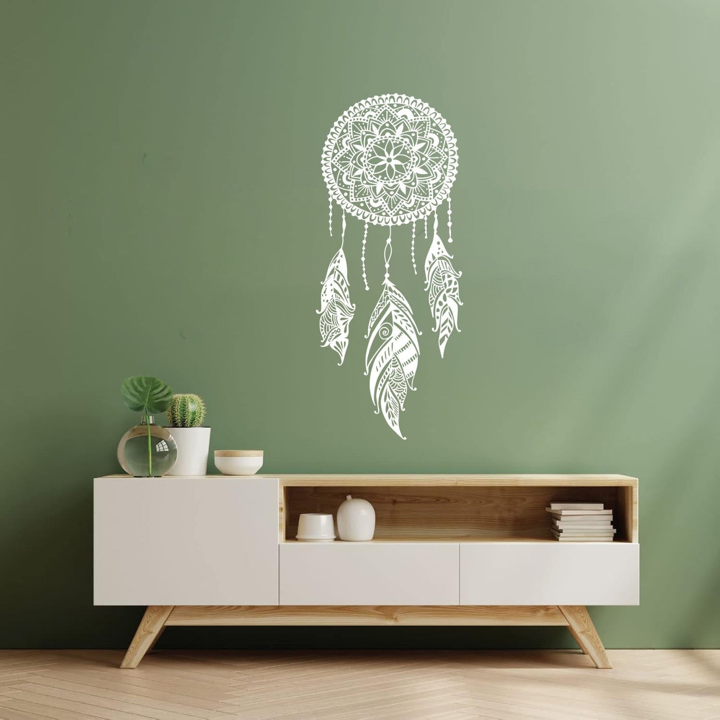 Wall Stickers Bedroom Feathers Dreamcatcher Amulet Can Modify And Add Information
