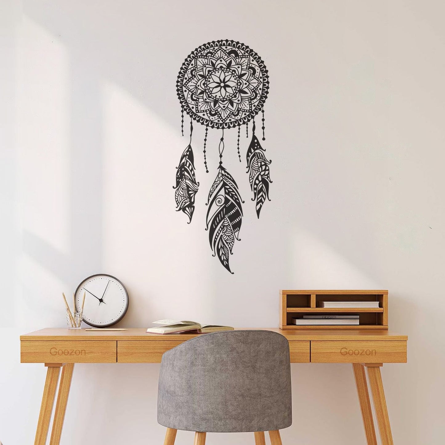 Wall Stickers Bedroom Feathers Dreamcatcher Amulet Can Modify And Add Information