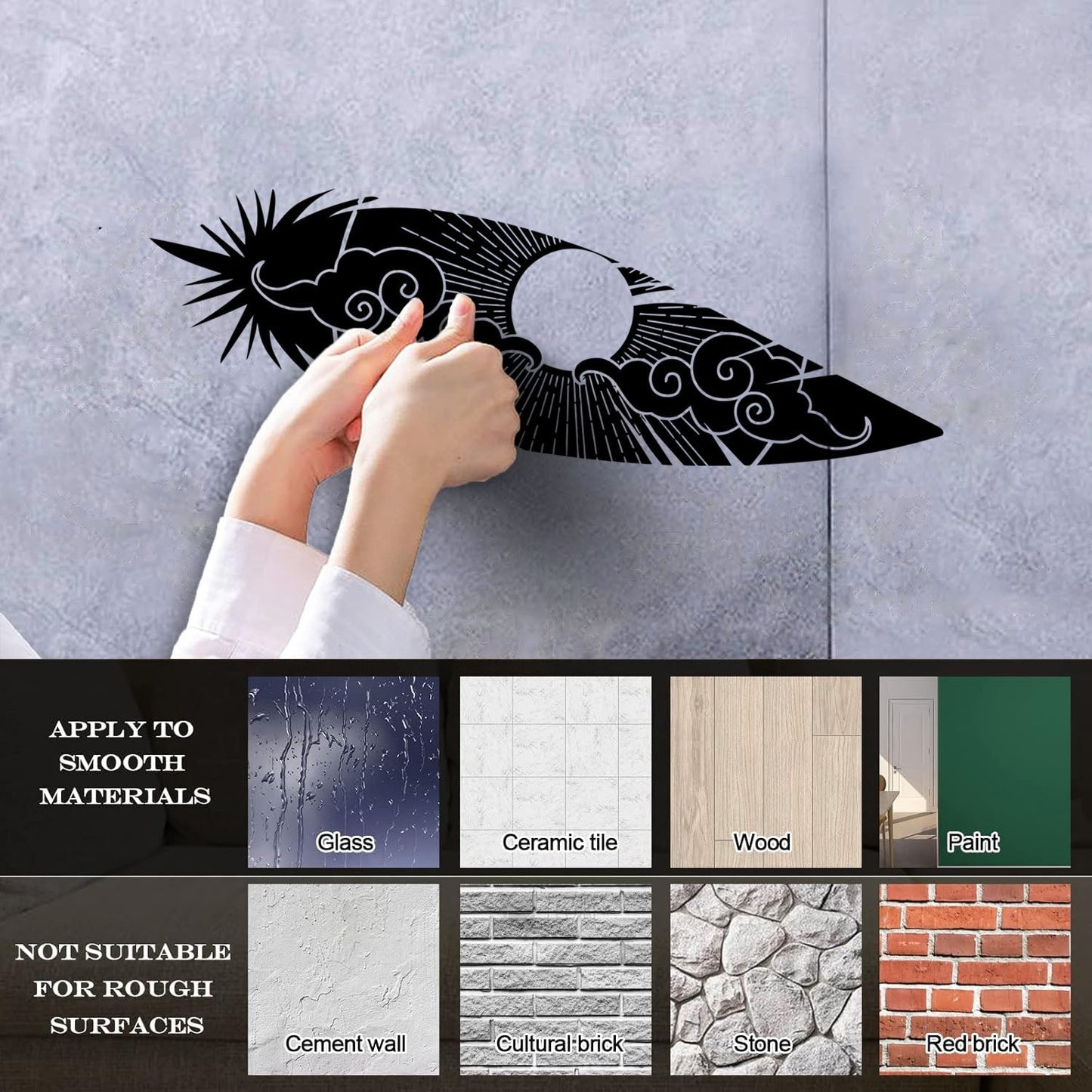 Bird Feather Sun Sky Landscape Ation Lettering Decals Window Decals