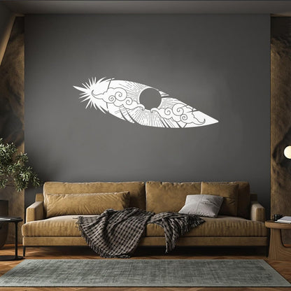 Bird Feather Sun Sky Landscape Ation Lettering Decals Window Decals