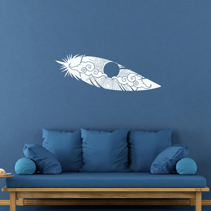 Bird Feather Sun Sky Landscape Ation Lettering Decals Window Decals