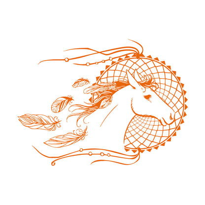 Engraving Decals Dream Catcher Horse Dreamcatcher Wall Beautification