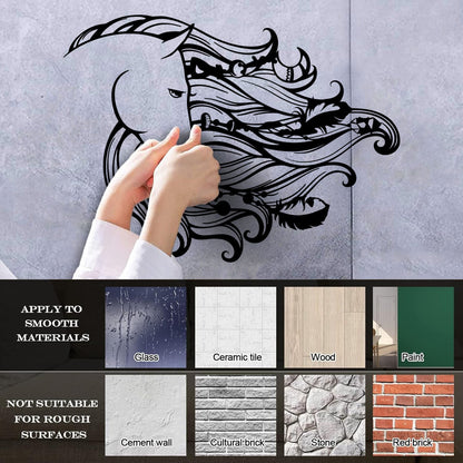 Dreamcatcher Horse Mane Head Animal Feathers Bedroom Wall Stickers Paster Paper Window Decals