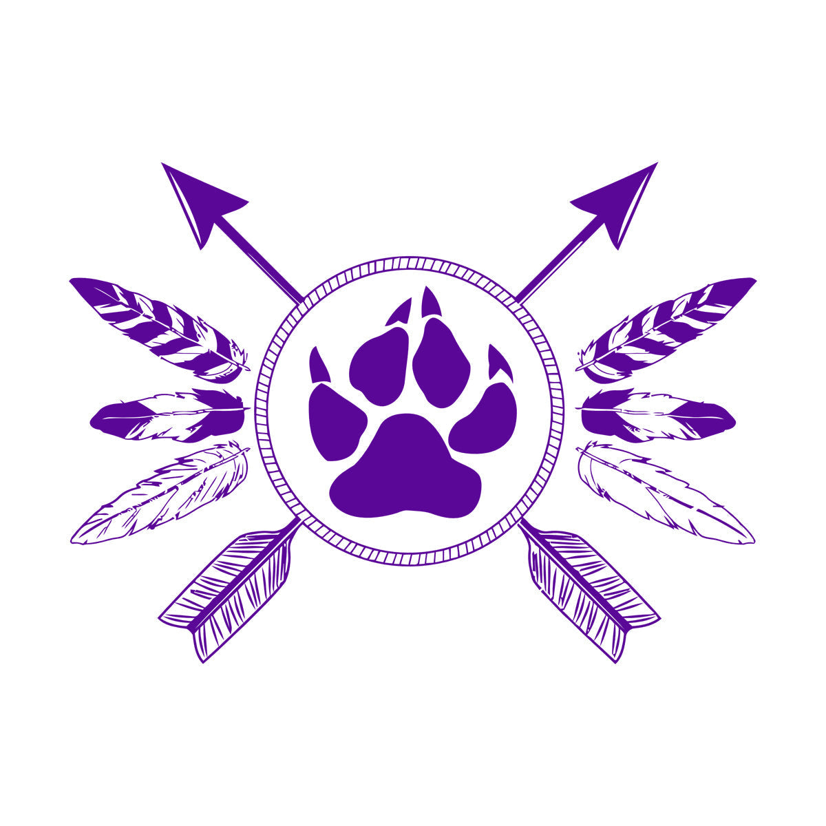 Fine Carving Decals Ethnic Style Amulet Tribal Arrows Feathers Glass Stickers