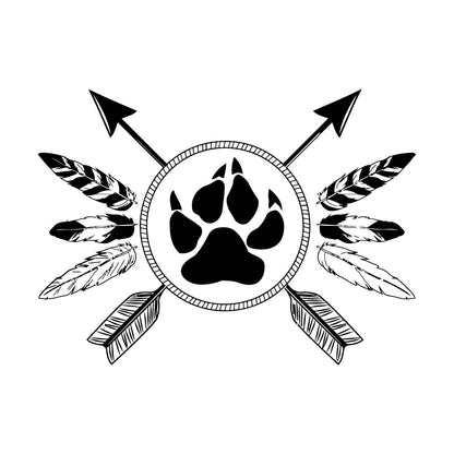 Fine Carving Decals Ethnic Style Amulet Tribal Arrows Feathers Glass Stickers