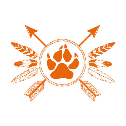 Fine Carving Decals Ethnic Style Amulet Tribal Arrows Feathers Glass Stickers