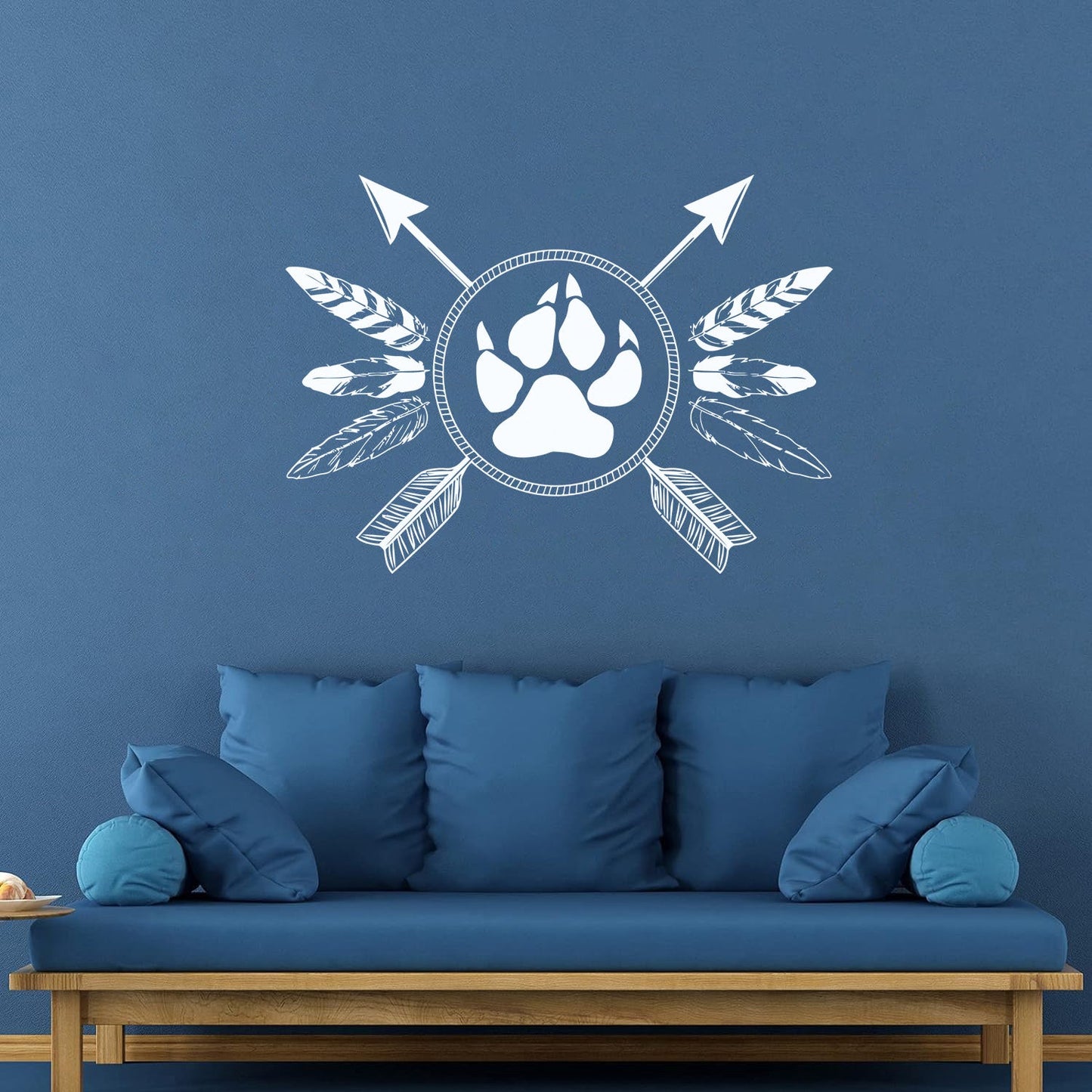 Fine Carving Decals Ethnic Style Amulet Tribal Arrows Feathers Glass Stickers