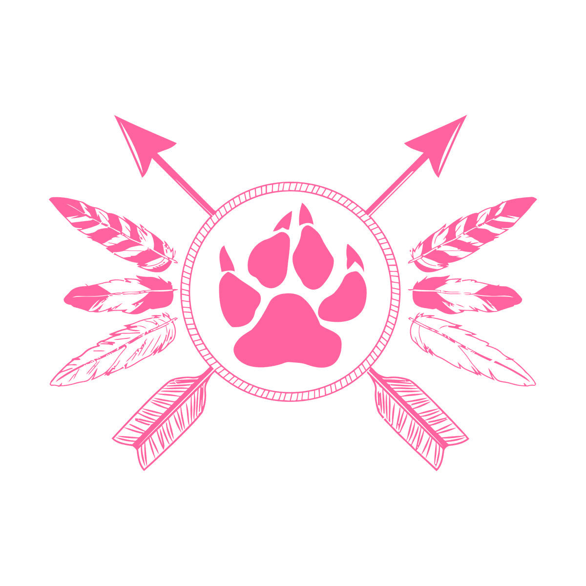 Fine Carving Decals Ethnic Style Amulet Tribal Arrows Feathers Glass Stickers