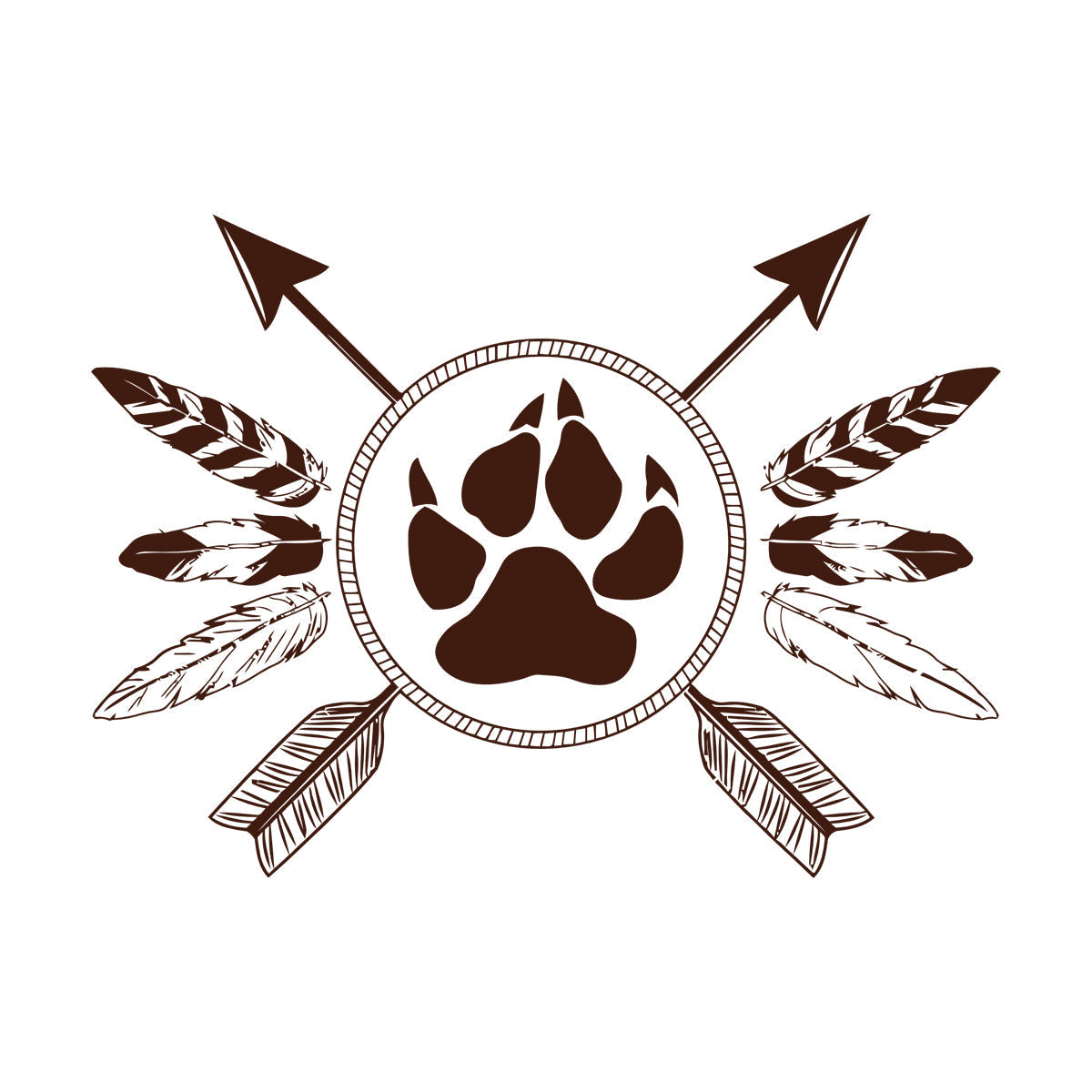 Fine Carving Decals Ethnic Style Amulet Tribal Arrows Feathers Glass Stickers