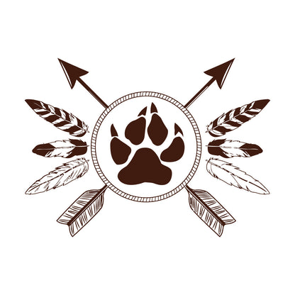 Fine Carving Decals Ethnic Style Amulet Tribal Arrows Feathers Glass Stickers