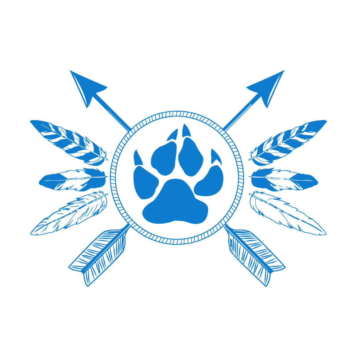 Fine Carving Decals Ethnic Style Amulet Tribal Arrows Feathers Glass Stickers