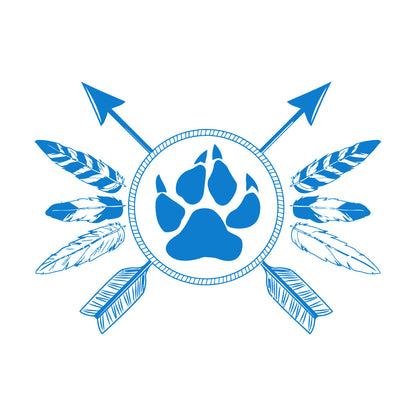 Fine Carving Decals Ethnic Style Amulet Tribal Arrows Feathers Glass Stickers