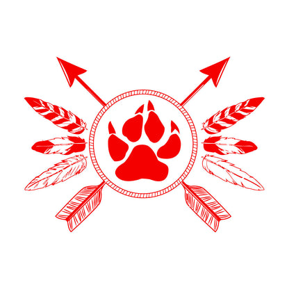 Fine Carving Decals Ethnic Style Amulet Tribal Arrows Feathers Glass Stickers