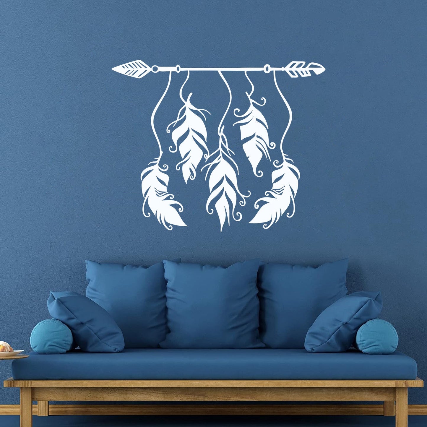 Ethnic Style Arrow Bird Feathers Protective Amulet Vinyl Art Sticker Store Decoration