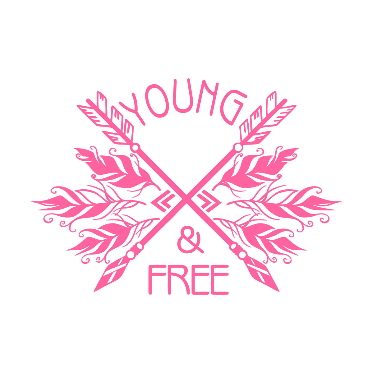 Lettering Decals Ethnic Style Arrows Words Quote Young Free Removable Without Leaving Glue