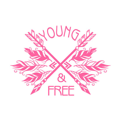 Lettering Decals Ethnic Style Arrows Words Quote Young Free Removable Without Leaving Glue