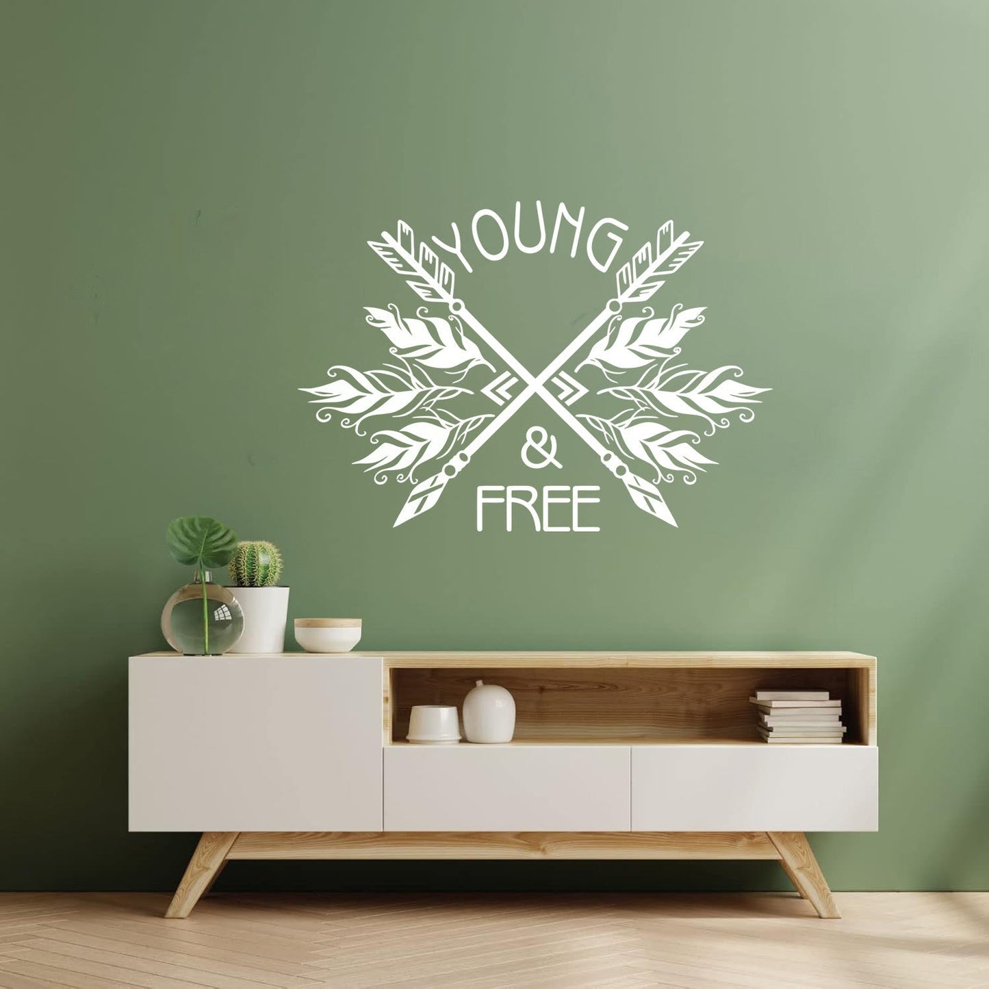 Lettering Decals Ethnic Style Arrows Words Quote Young Free Removable Without Leaving Glue
