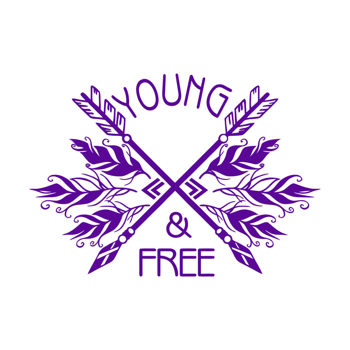 Lettering Decals Ethnic Style Arrows Words Quote Young Free Removable Without Leaving Glue