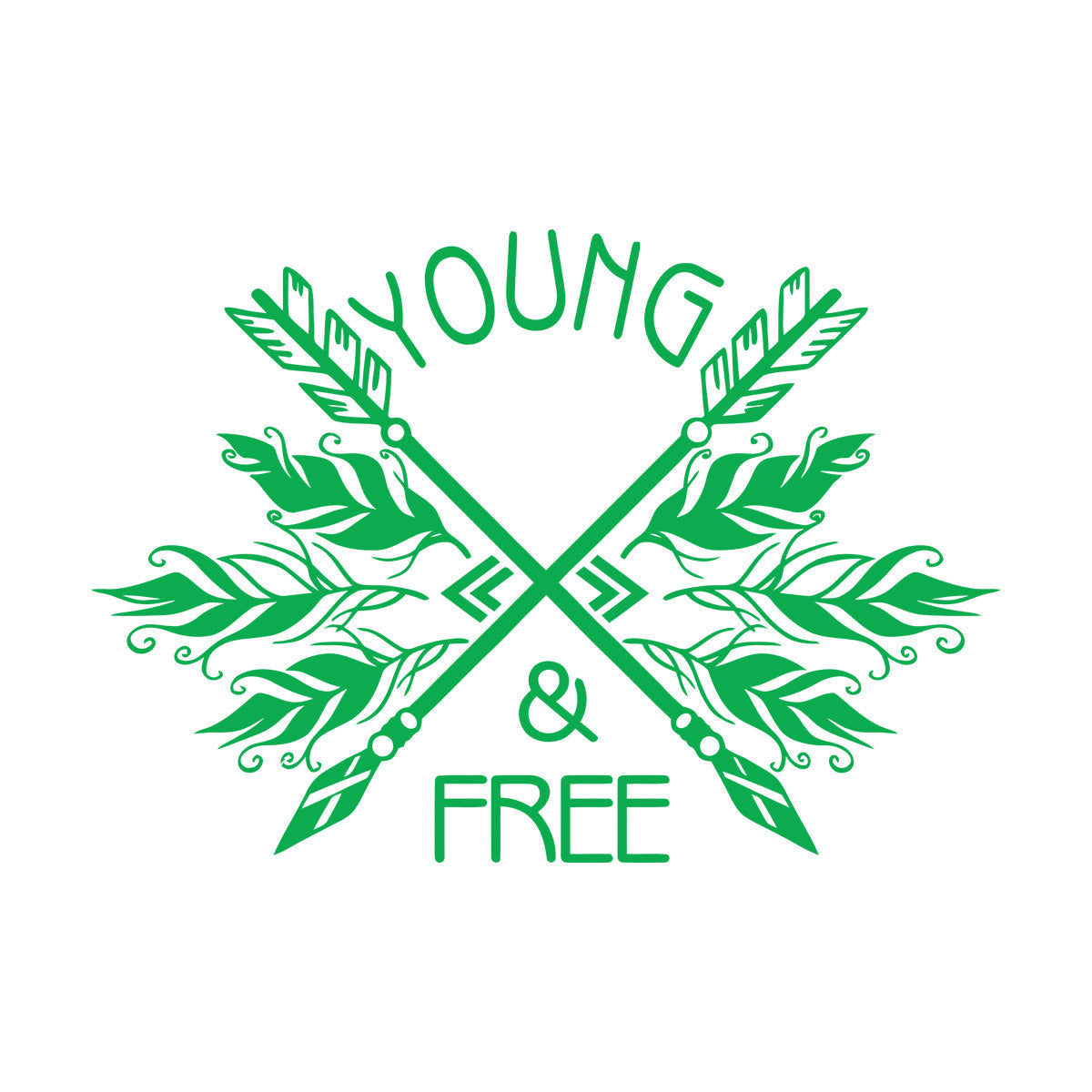 Lettering Decals Ethnic Style Arrows Words Quote Young Free Removable Without Leaving Glue