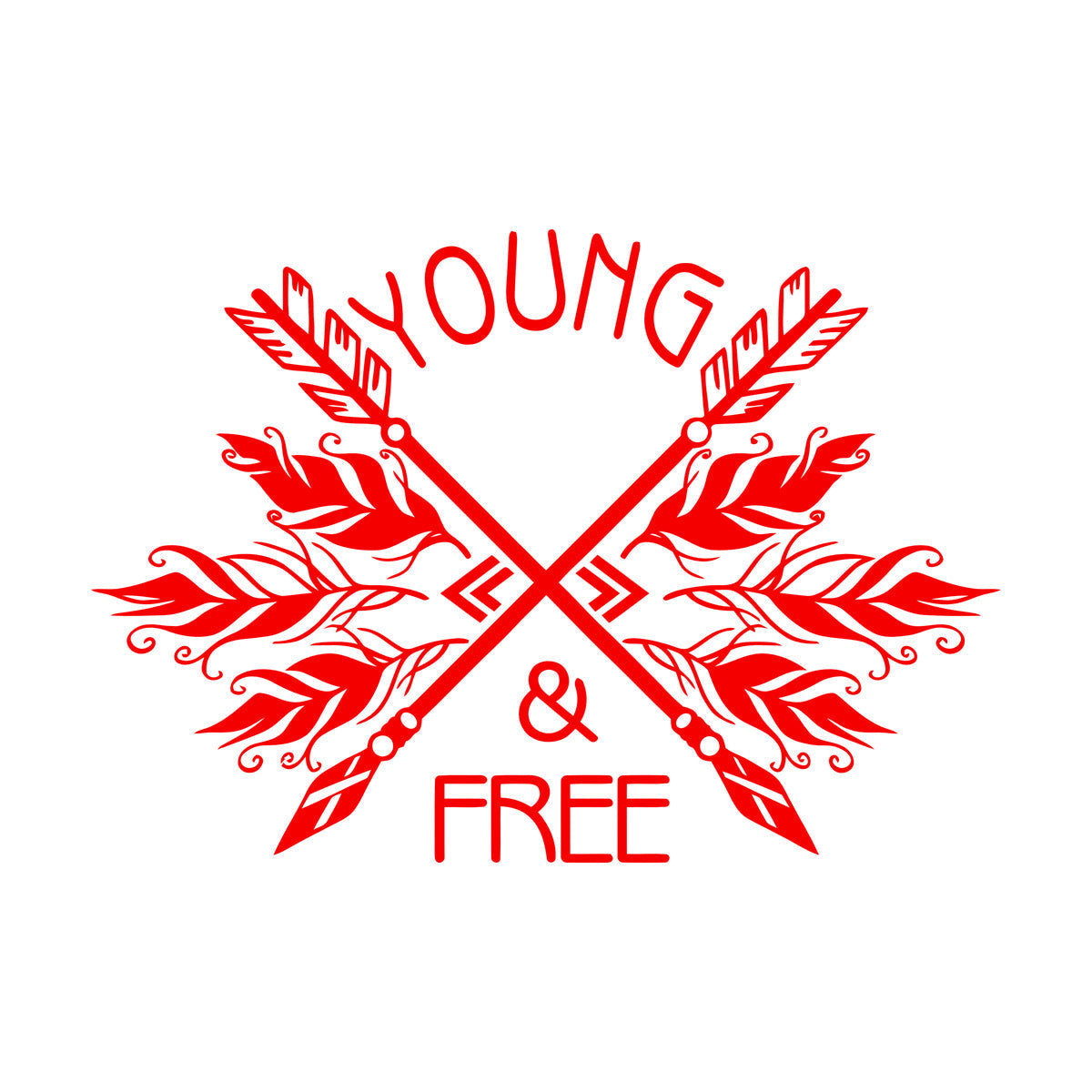 Lettering Decals Ethnic Style Arrows Words Quote Young Free Removable Without Leaving Glue