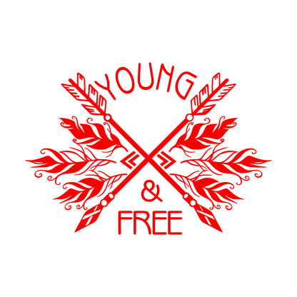 Lettering Decals Ethnic Style Arrows Words Quote Young Free Removable Without Leaving Glue