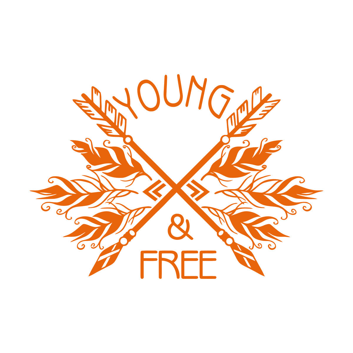 Lettering Decals Ethnic Style Arrows Words Quote Young Free Removable Without Leaving Glue