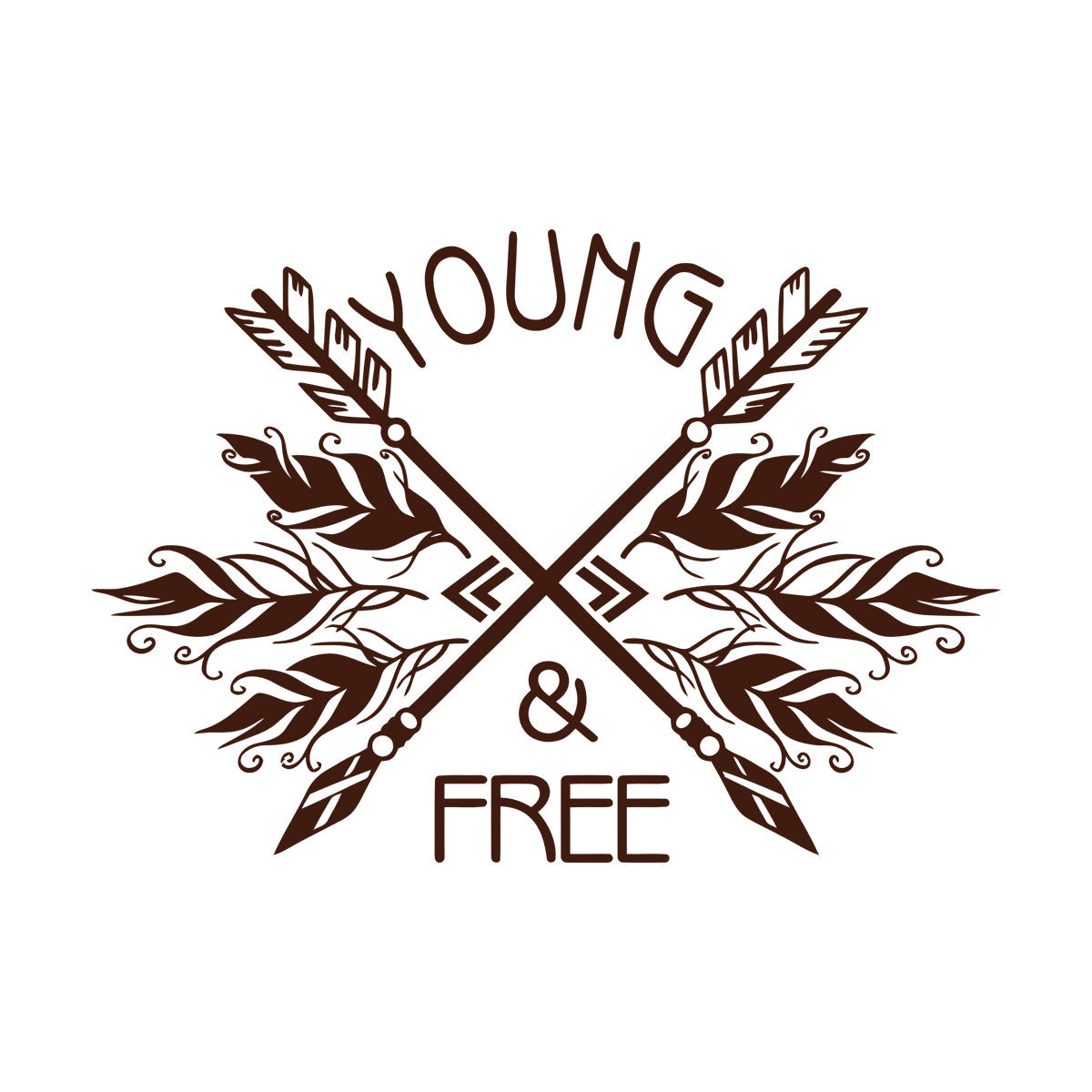 Lettering Decals Ethnic Style Arrows Words Quote Young Free Removable Without Leaving Glue