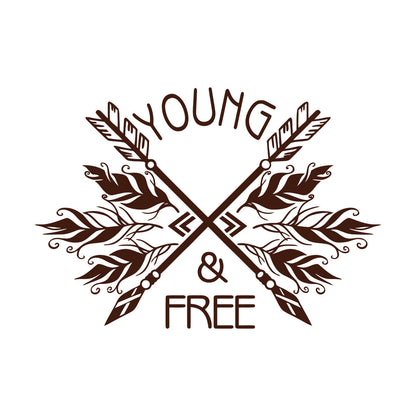 Lettering Decals Ethnic Style Arrows Words Quote Young Free Removable Without Leaving Glue