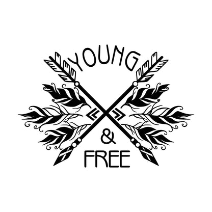 Lettering Decals Ethnic Style Arrows Words Quote Young Free Removable Without Leaving Glue