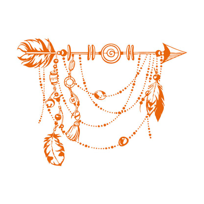 Vinyl Wall Stickers Arrow Feathers Boho Style Pattern Self Adhesive
