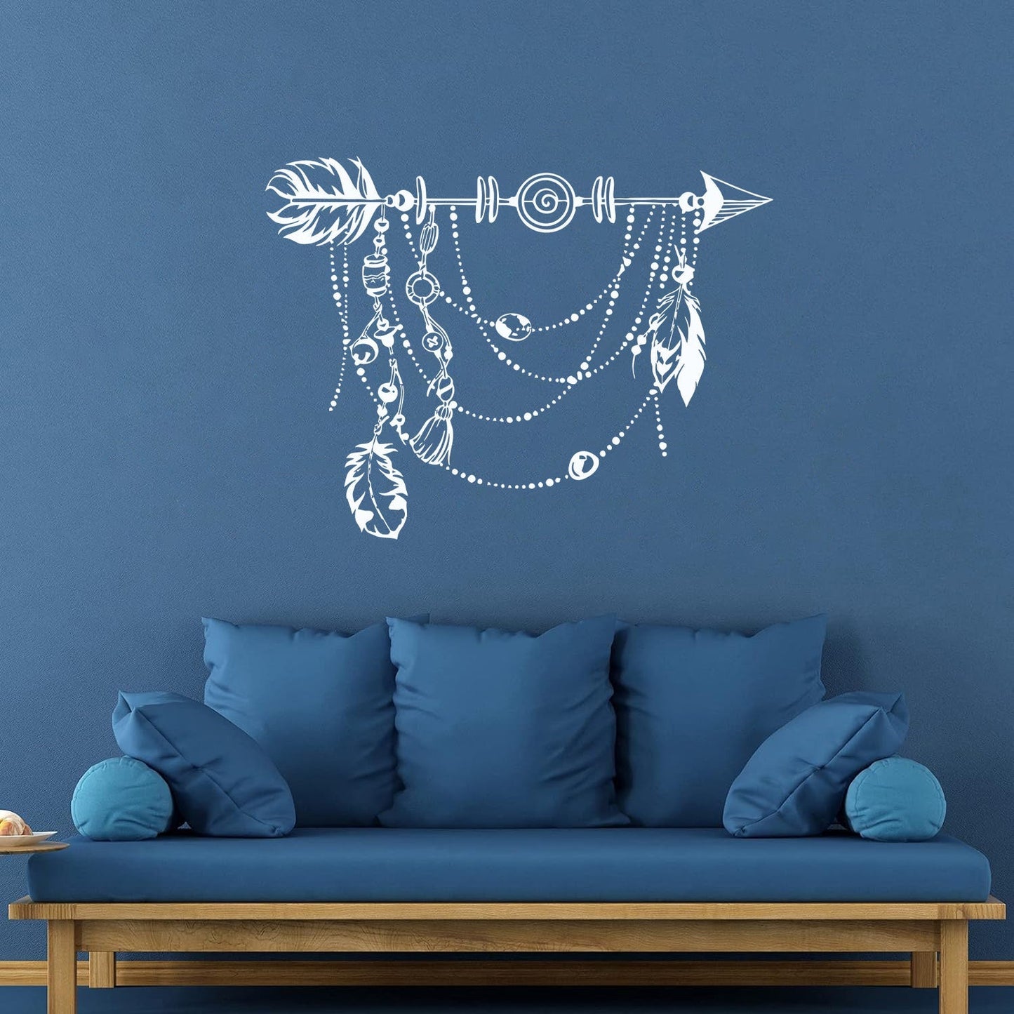 Vinyl Wall Stickers Arrow Feathers Boho Style Pattern Self Adhesive