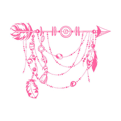 Vinyl Wall Stickers Arrow Feathers Boho Style Pattern Self Adhesive