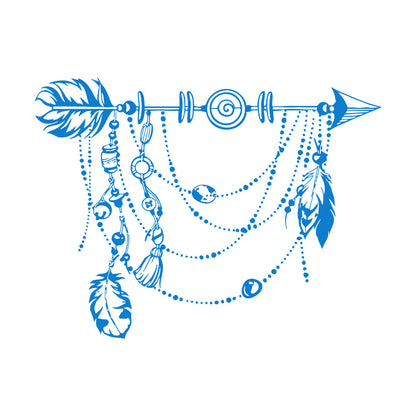 Vinyl Wall Stickers Arrow Feathers Boho Style Pattern Self Adhesive