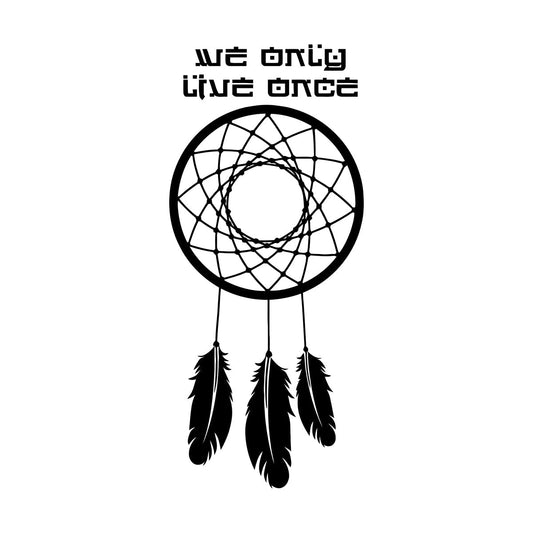 Vinyl Wall Decals Dreamcatcher Amulet Talisman Ornament Cool Glass Stickers