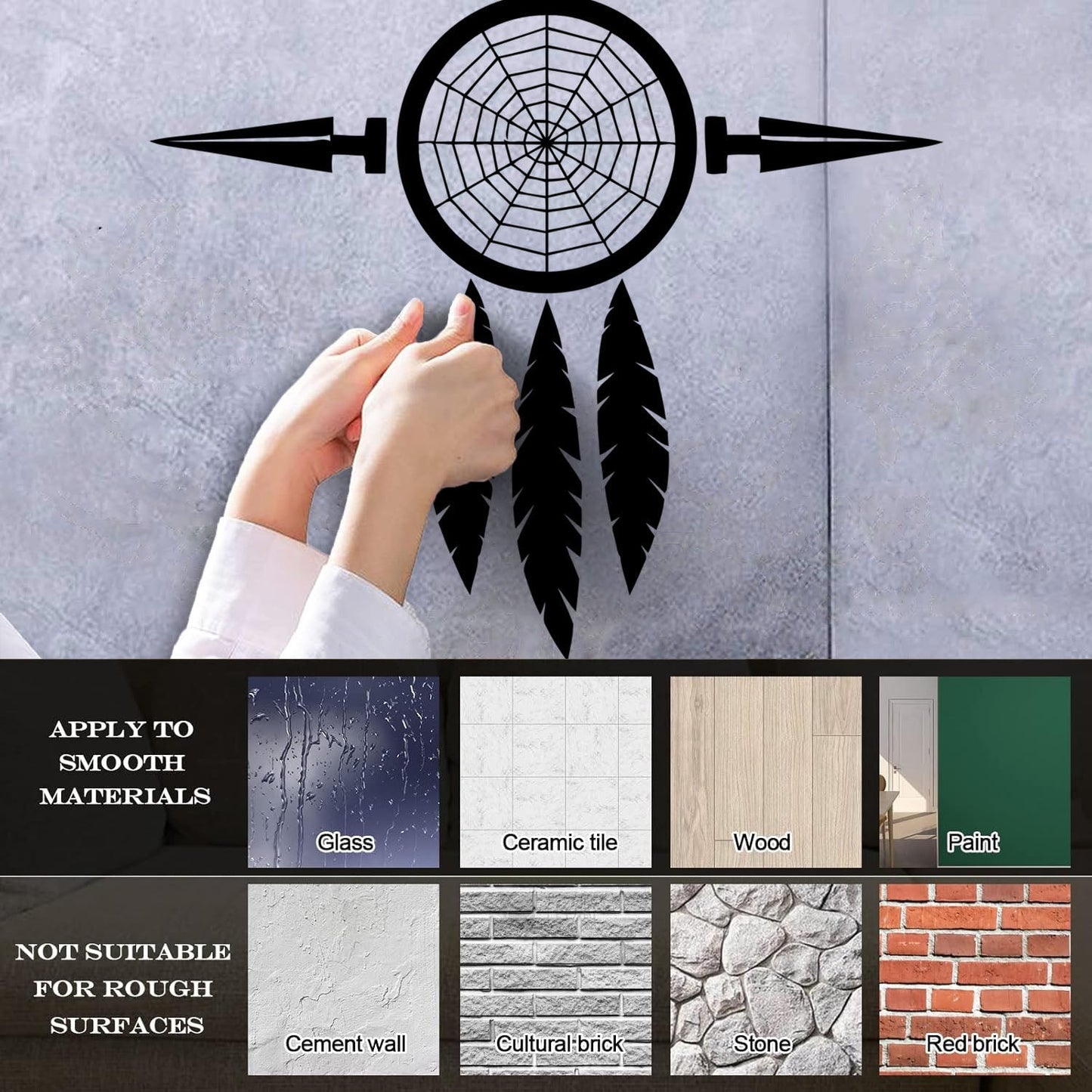 Vinyl Wall Stickers Dreamcatcher Dream Catcher Talisman Native American Waterproof