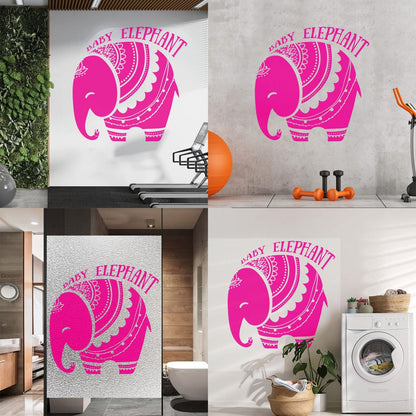 Vinyl Wall Decals Baby Elephant African Style Tattoo Personalized Customization