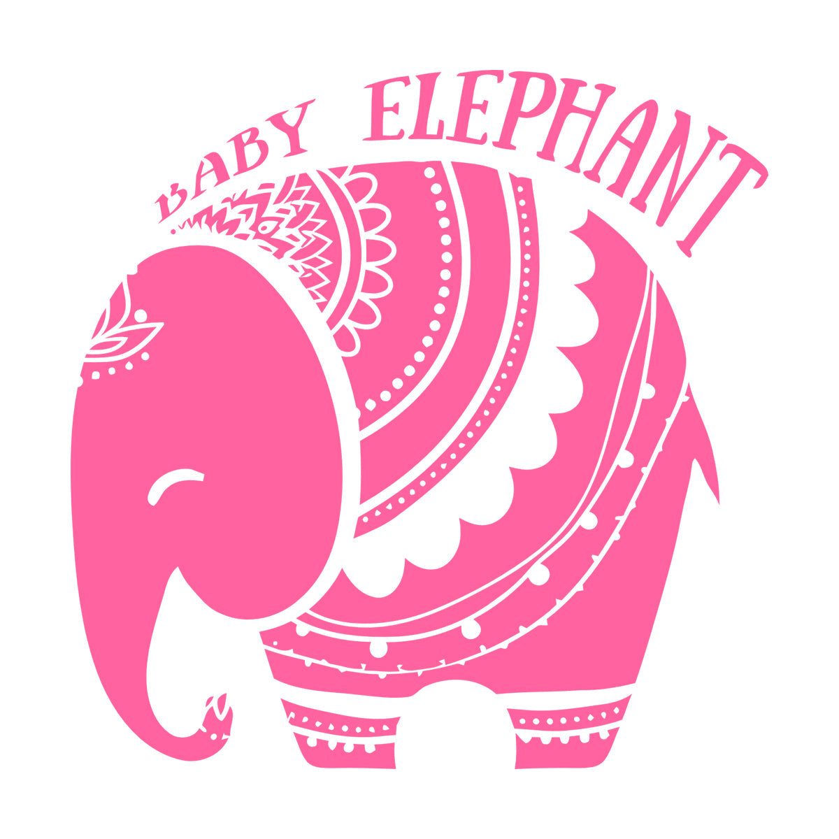 Vinyl Wall Decals Baby Elephant African Style Tattoo Personalized Customization