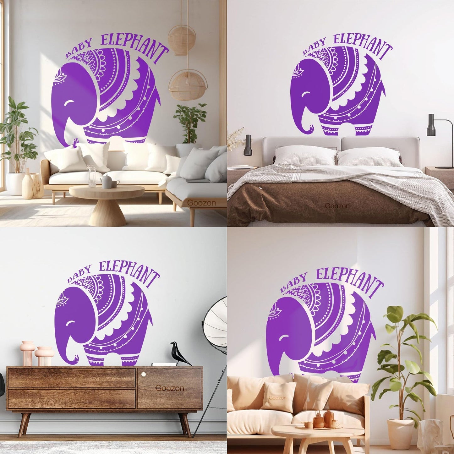 Vinyl Wall Decals Baby Elephant African Style Tattoo Personalized Customization