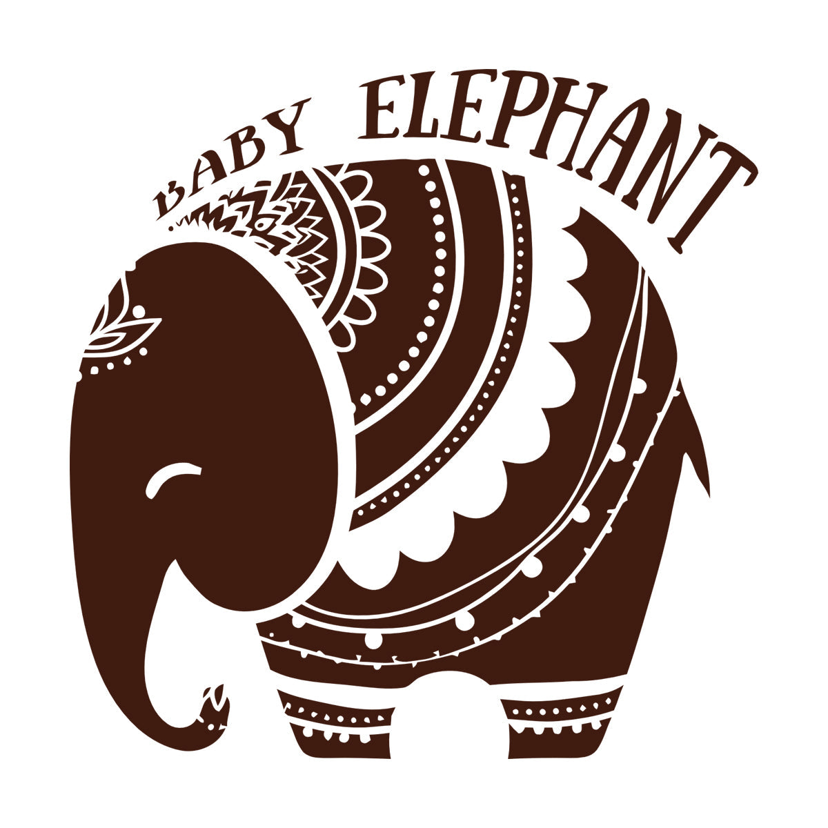 Vinyl Wall Decals Baby Elephant African Style Tattoo Personalized Customization