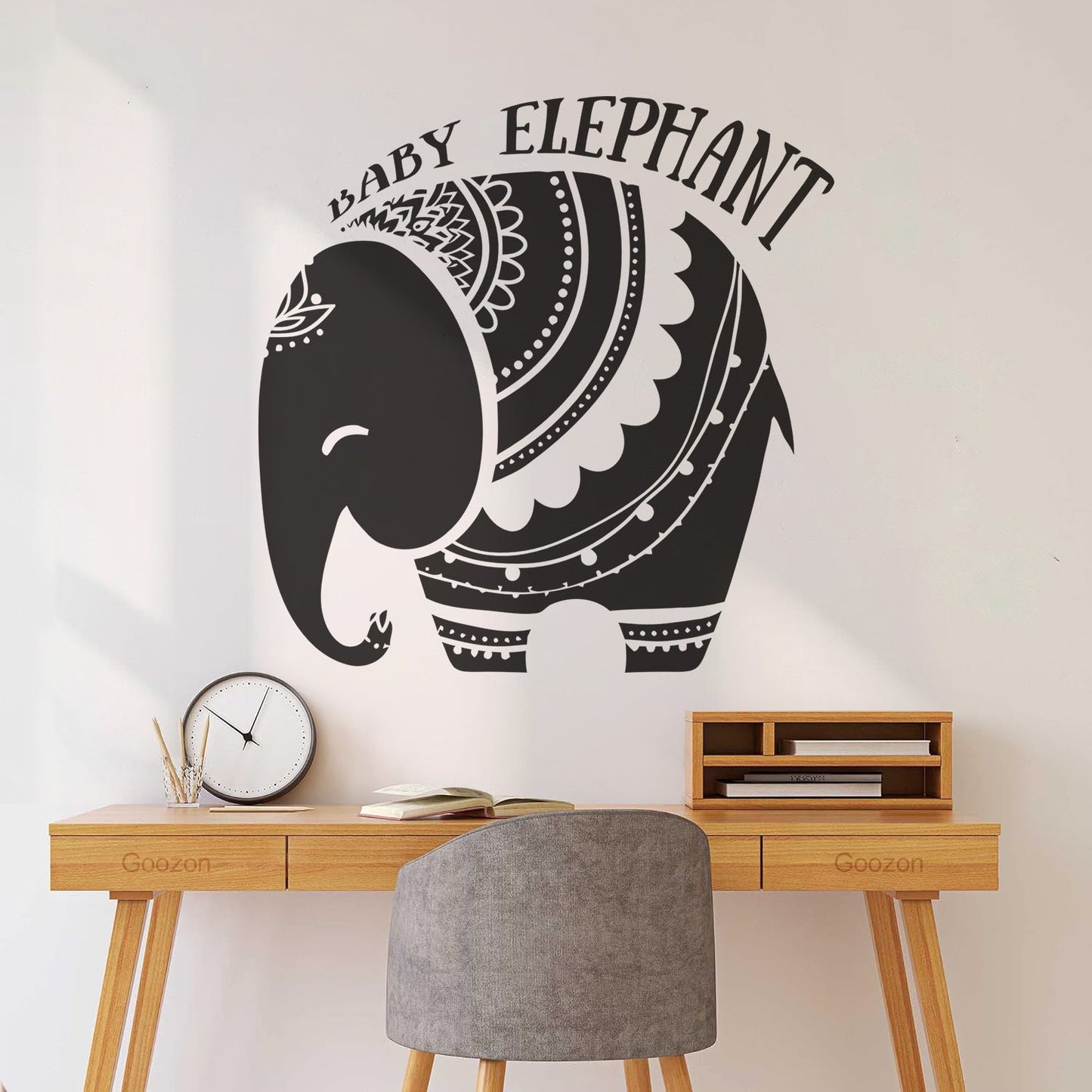Vinyl Wall Decals Baby Elephant African Style Tattoo Personalized Customization