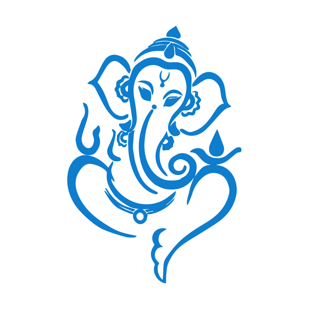 Engraving Stickers Ganesha Elephant God Hindu Hinduism Removable Without Leaving Glue