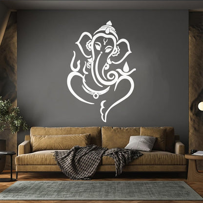 Engraving Stickers Ganesha Elephant God Hindu Hinduism Removable Without Leaving Glue