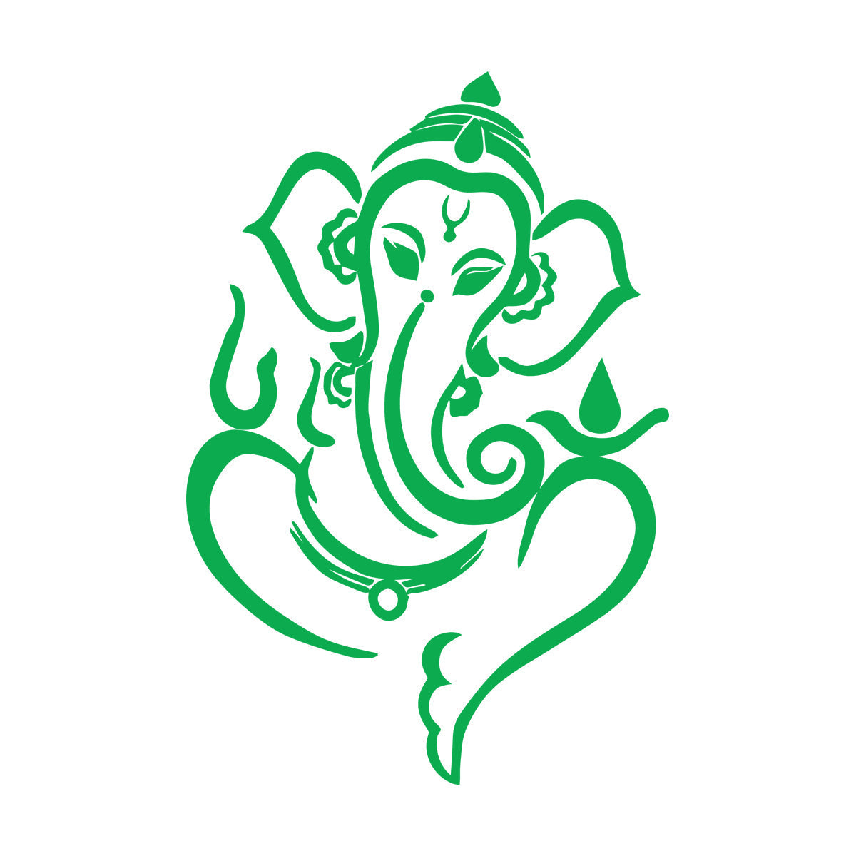 Engraving Stickers Ganesha Elephant God Hindu Hinduism Removable Without Leaving Glue