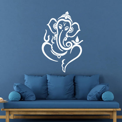 Engraving Stickers Ganesha Elephant God Hindu Hinduism Removable Without Leaving Glue