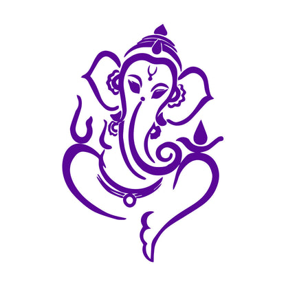Engraving Stickers Ganesha Elephant God Hindu Hinduism Removable Without Leaving Glue