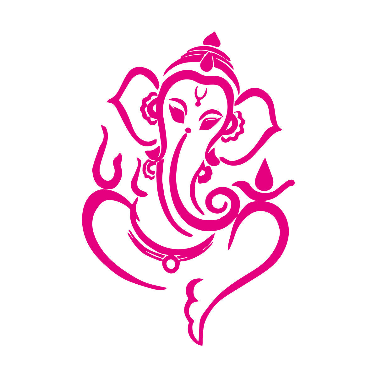 Engraving Stickers Ganesha Elephant God Hindu Hinduism Removable Without Leaving Glue