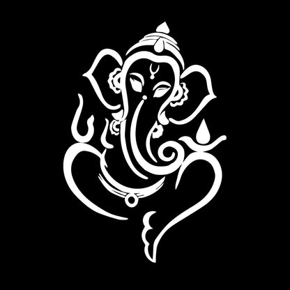 Engraving Stickers Ganesha Elephant God Hindu Hinduism Removable Without Leaving Glue
