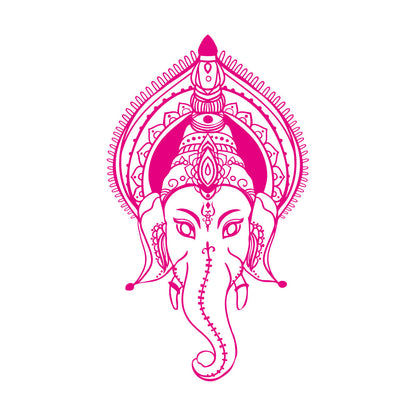 Ganesha Head Indian God Elephant Lettering Decals Self Adhesive